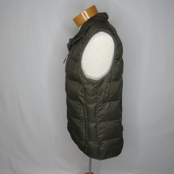 Eddie Bauer Olive Green Goose Down Puffer Vest Men's M Medium - Picture 2 of 9